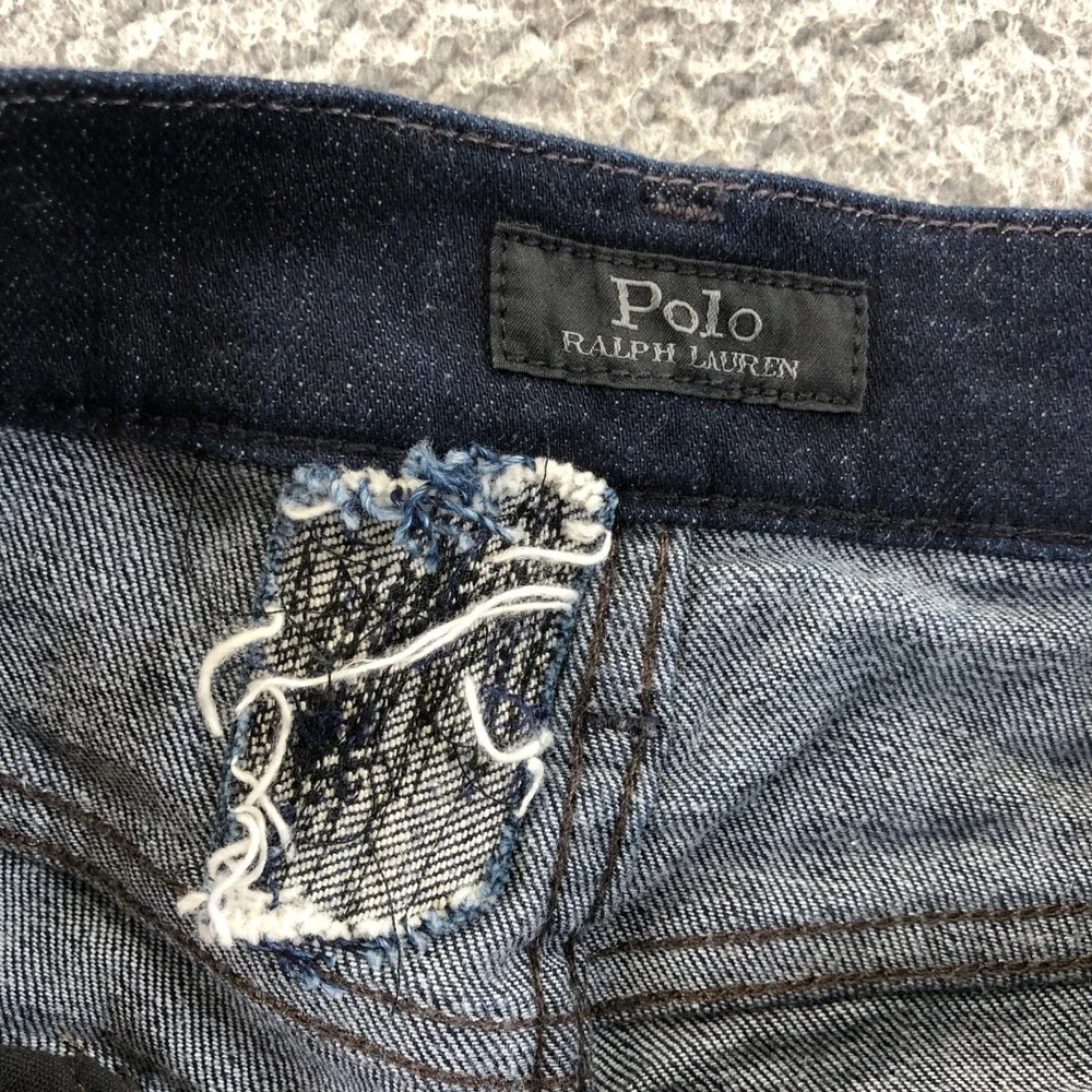 Polo Ralph Lauren Jeans Mens 32x30 Blue Hampton Relaxed Straight Dark Wash Denim